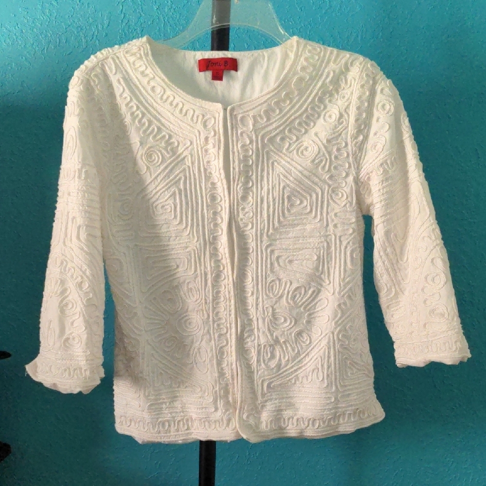 Joni B. White Embroidered Jacket